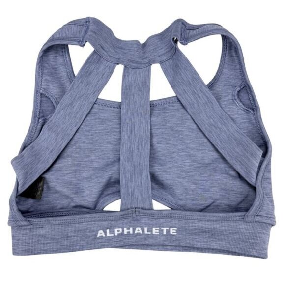 Alphalete Trinity Seamless Bra In French Blue Size XXS - Picture 3 of 5